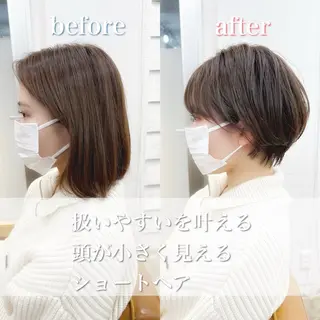 ショート カラー 👑銀座ショート/ 絶壁補正/金子涼👑のヘアスタイル