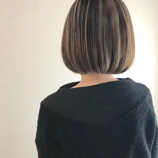 ショート カラー ヘアアレンジ Mariana/ 鶴原-ハイライトのヘアスタイル
