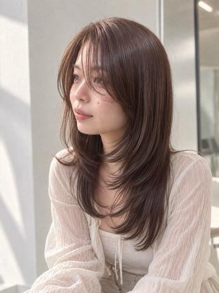 ロング 透明感/似合わせ/ 村田七夕のヘアスタイル