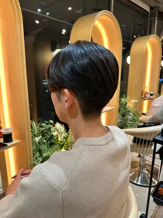 ショート メンズ 撮影モデル募集【くび れショートボブ】馨のヘアスタイル