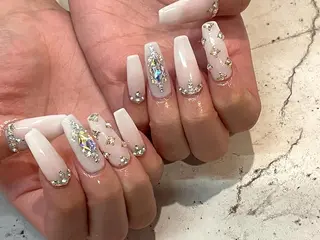 ネイル 韓国/ワンホン/長さ 出しつけ放題🎀のネイルデザイン