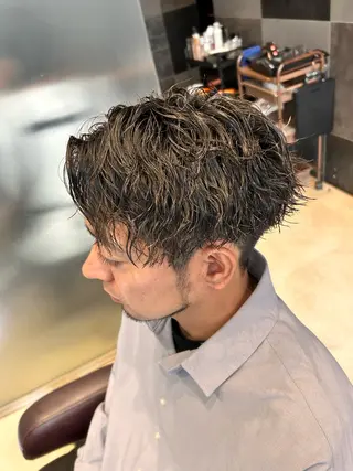 パーマ メンズ 笠井 雅斗のヘアスタイル