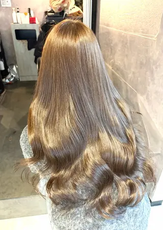 ロング カラー 💗鈴木茉奈💗艶髪 /透明感/暖色カラーのヘアスタイル