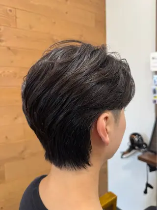 ショート パーマ メンズカット/透明感 カラー/河端悠花のヘアスタイル