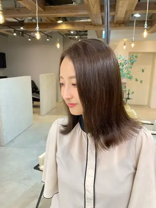 セミロング カラー 松井 涼馬のヘアスタイル