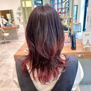 ミディアム カラー 【透明感カラー🩶】 津田和希のヘアスタイル
