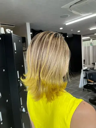 ミディアム カラー 菊地 旬のヘアスタイル
