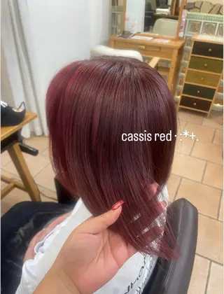 ショート カラー 顔周りレイヤー☆ スパ☆石上遥楓のヘアスタイル
