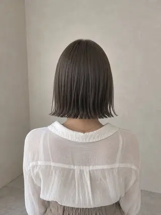 ミディアム 🫧透明感・オリーブ カラー🌿岡本ひろなのヘアスタイル