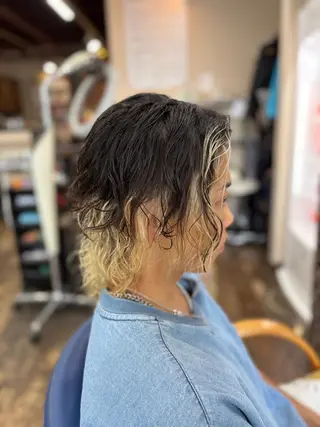 カラー パーマ メンズ 生駒のパーマ達人 FEELけんけんのヘアスタイル