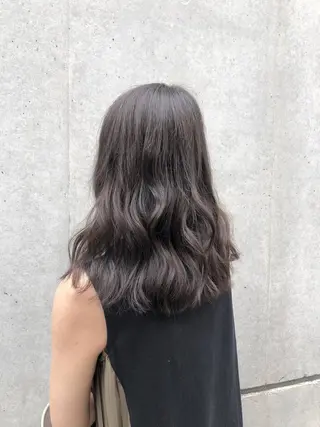 セミロング カラー 銀座/ハイトーン/ hayaka 🖤のヘアスタイル
