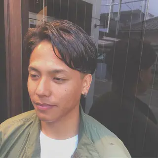 ショート パーマ メンズ コレットヘアー 田中アヤノのヘアスタイル