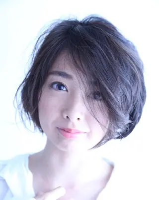ショート カラー パーマ ミツケ マミコのヘアスタイル