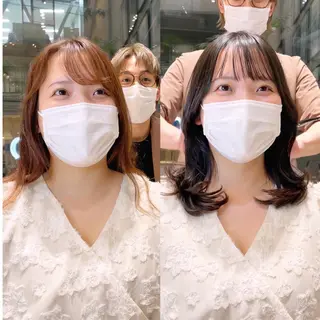 ミディアム KURO/縮毛矯正 /髪質改善/レイヤーのヘアスタイル