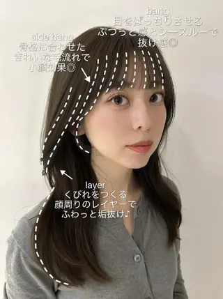 セミロング 中韓🇨🇳🇰🇷 トレンド&髪質改善のヘアスタイル