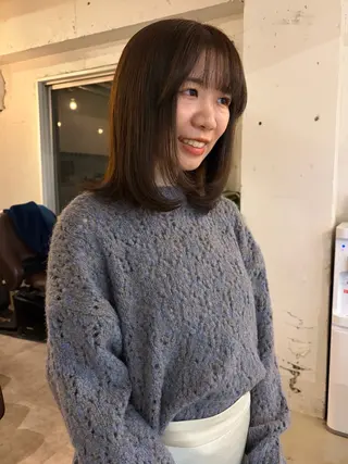 ミディアム 横浜美容室LINE /古賀紅音のヘアスタイル