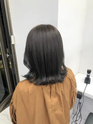 ミディアム カラー パーマ ヘアアレンジ メンズ キッズ ネイル マツエク・マツパ 上品＆韓国風 🥀海心🥀のヘアスタイル