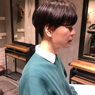 メンズ 柔らかブラウン/顔周 りレイヤー♡ユウシのヘアスタイル