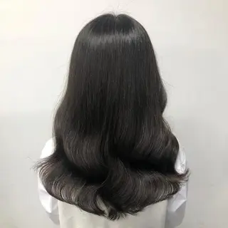 ミディアム カラー パーマ ヘアアレンジ メンズ キッズ ネイル マツエク・マツパ 上品＆韓国風 🥀海心🥀のヘアスタイル
