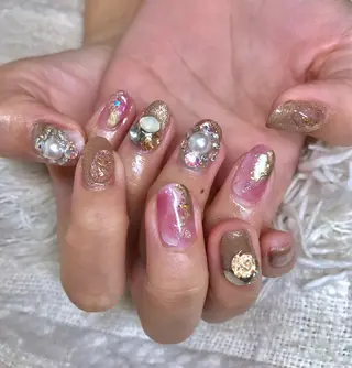 ショート パーマ ヘアアレンジ キッズ ネイル マツエク・マツパ el. by Aoのネイルデザイン