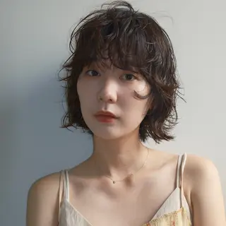 ショート パーマ パーマ/透明感カラー 元町🌱takutoのヘアスタイル