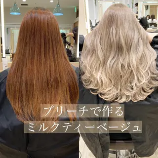 ロング カラー ヘアアレンジ TATSUYA アートディレクターのヘアスタイル