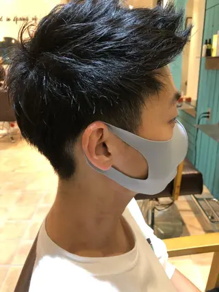 メンズ 髪質改善⭐️透明感 カラーノグチショウタのヘアスタイル