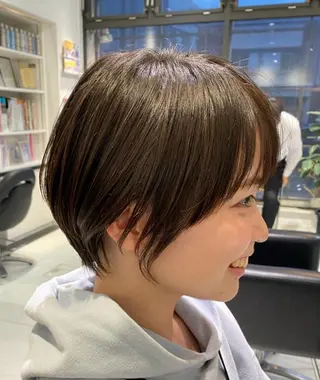 ショート カラー メンズモデル板橋 島田依杏のヘアスタイル