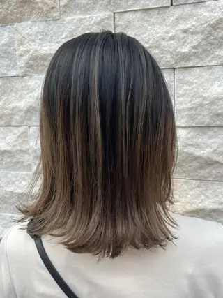 ミディアム カラー 北川 智海のヘアスタイル