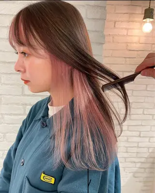 ミディアム カラー ヘアアレンジ 仙台Ｉ韓国レイヤー Ｉ髪質改善Ｉ伊藤拓海のヘアスタイル