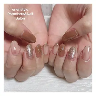 ミディアム ネイル 🐾enen style 🐾のネイルデザイン