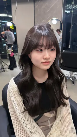 ロング カラー caho/大阪梅田 韓国ヘア🇰🇷🩶のヘアスタイル