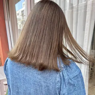 ミディアム カラー 堺 鳳 ママ美容師 yukariのヘアスタイル