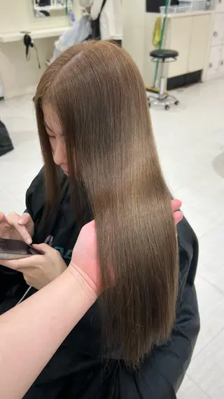 ロング カラー ヘアアレンジ 韓国レイヤー&ピンク 艶髪🩶maikoのヘアスタイル
