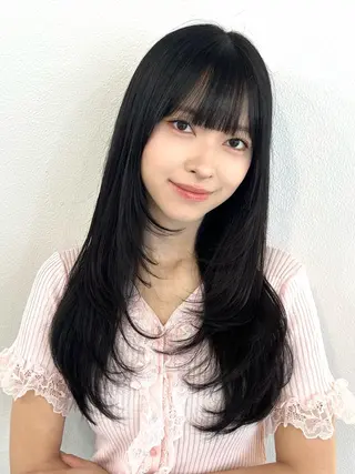 ロング 藤間 帆乃夏（とうまほのかのヘアスタイル