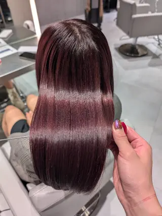 ミディアム 🫧暖色愛され透明感 🍒カラー千優のヘアスタイル