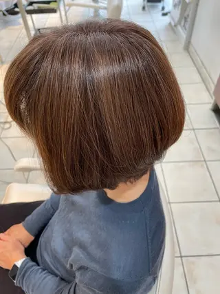 ショート カラー 髪質改善・白髪ぼかし /お悩み対応カラーのヘアスタイル