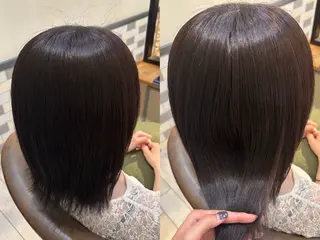 セミロング 古屋 澪 艶髪カラー✨のヘアスタイル