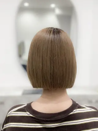 ミディアム カラー 髪質改善、縮毛矯正 店長浅野太郎のヘアスタイル