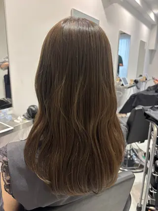 セミロング カラー レイヤーカット🎀× 韓国風🇰🇷正源のヘアスタイル