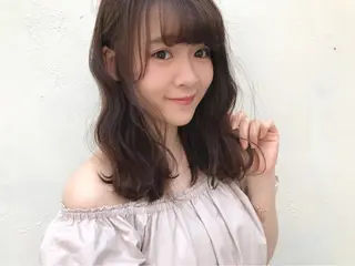 ミディアム パーマ moanin モーニンのヘアスタイル