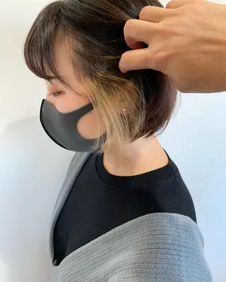 ショート 柔らかな縮毛矯正 透明感カラー💫のヘアスタイル