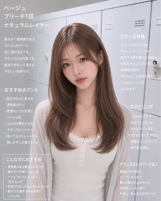 ロング カラー 💛ミルクティー 色落ち可愛い💛のヘアスタイル