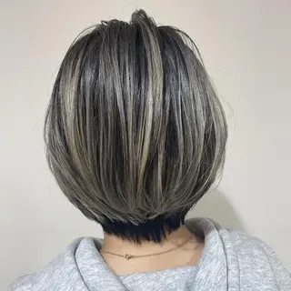 ショート カラー 髪質改善カラー韓国風 レイヤーtudaのヘアスタイル