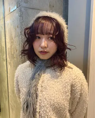 ミディアム カラー カットモデル募集 suzUkaのヘアスタイル