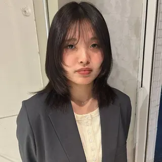 ミディアム キノシタ ユウナのヘアスタイル