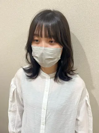 ミディアム カラー 外国人対応 佐久間のヘアスタイル