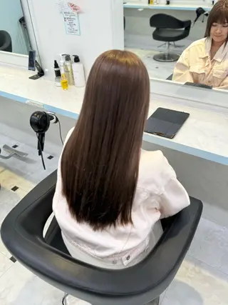 ロング 🤎モテ髪&透明感 ミルクティー🥣🤎のヘアスタイル