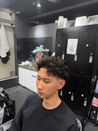 ショート パーマ メンズ特化理容師 ふうきのヘアスタイル