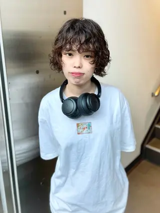 ショート パーマ 似合わせカット/ パーマ/藤田和樹のヘアスタイル